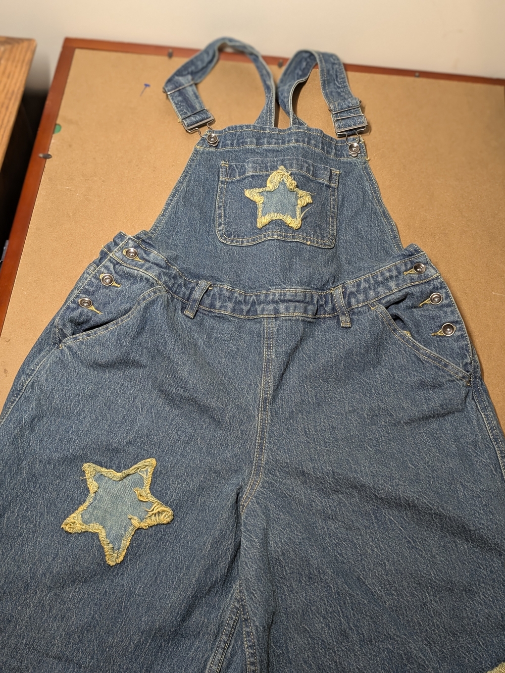 Hot Topic Denim Star Applique One-Piece Overalls - Blue